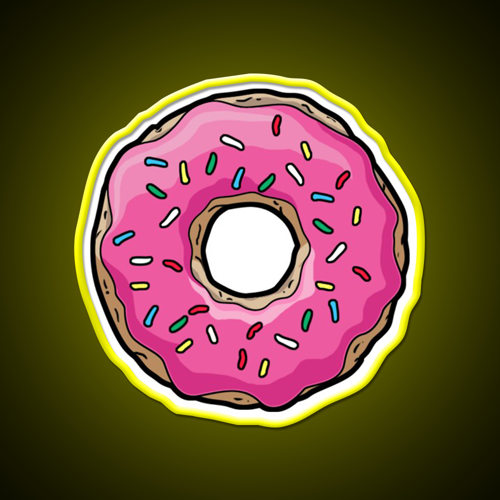 Donut Snack Food Led Neon Sign Rgb Color