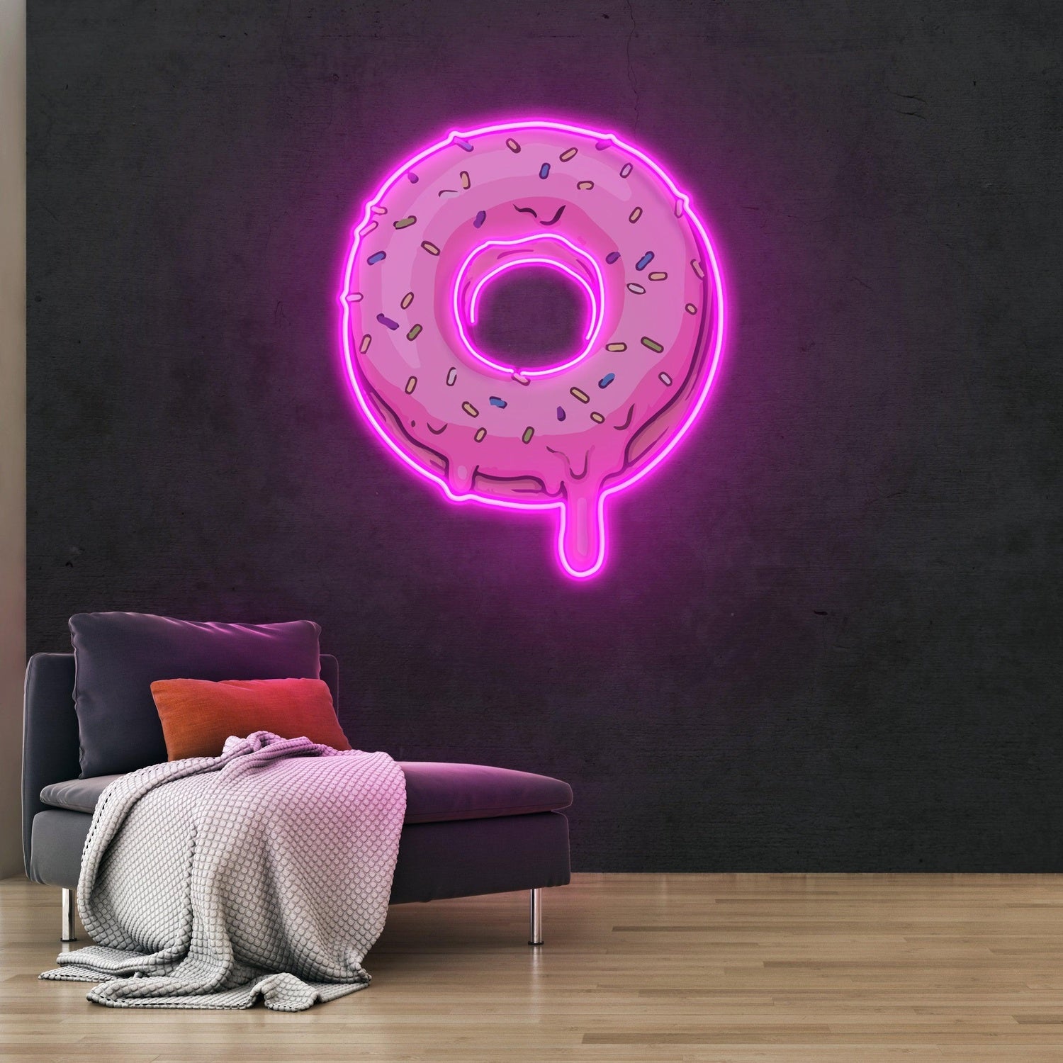 Donut With Multicolor Sprinkles Uv Printed Led Neon Sign For Sweet Shop Home Decor | Shineneon