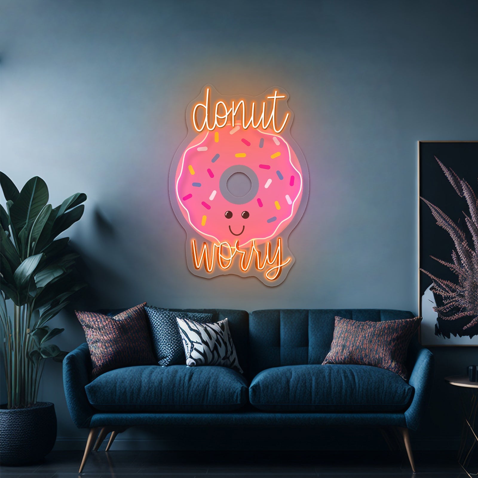Donut Worry Donut Neon Signs For Restaurant - Shineneon