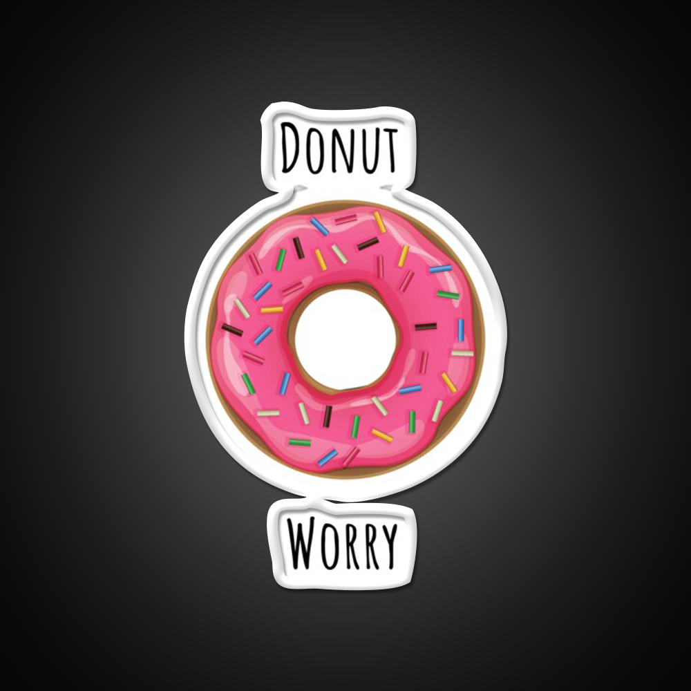 Donut Worry Fast Food Led Neon Sign For Burger Place Rgb Color