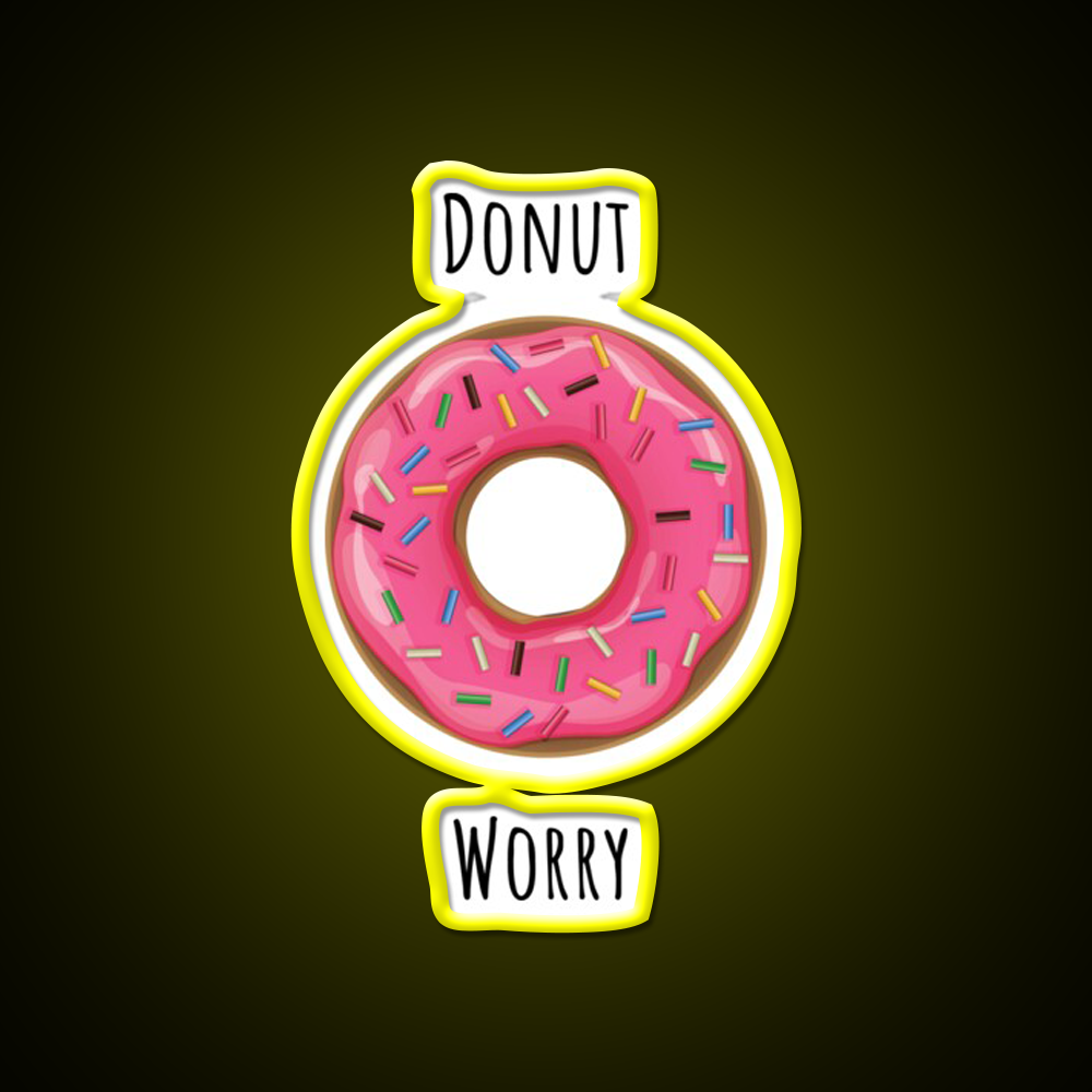 Donut Worry Fast Food Led Neon Sign For Burger Place Rgb Color
