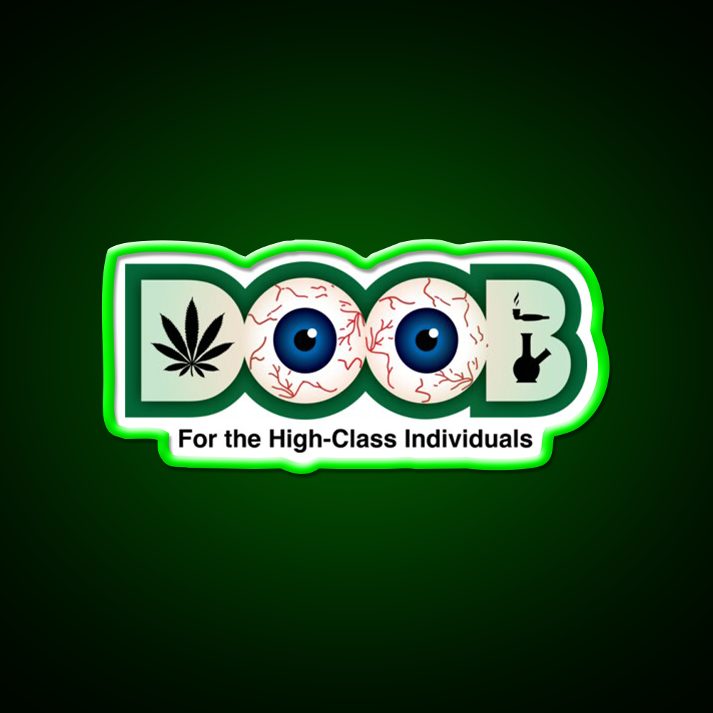 Doob Original Hemp Inspired Green Leaf Led Neon Sign Rgb Color