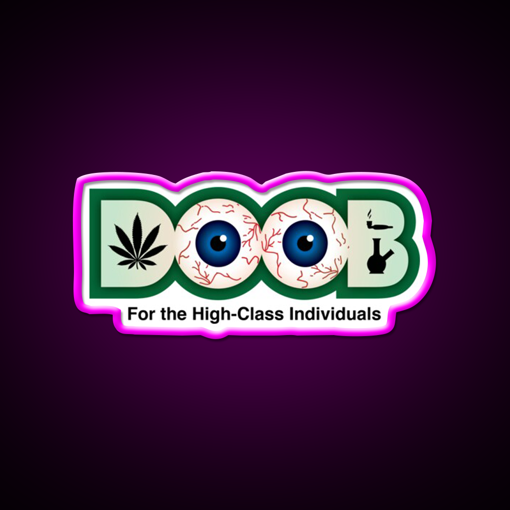 Doob Original Hemp Inspired Green Leaf Led Neon Sign Rgb Color