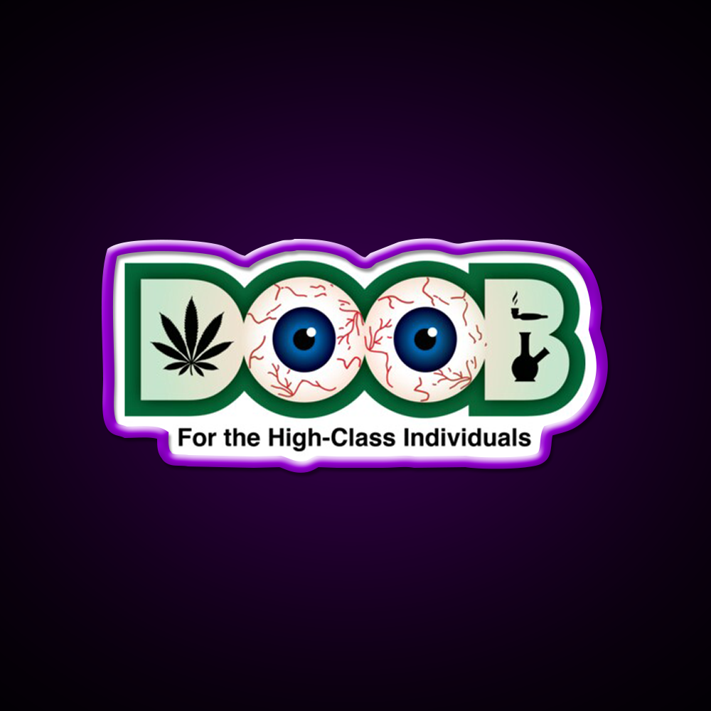 Doob Original Hemp Inspired Green Leaf Led Neon Sign Rgb Color