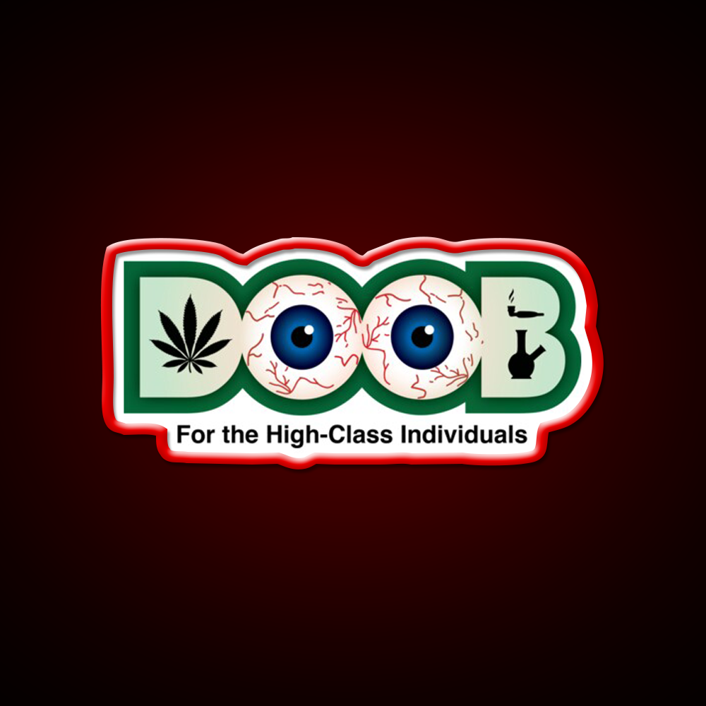 Doob Original Hemp Inspired Green Leaf Led Neon Sign Rgb Color