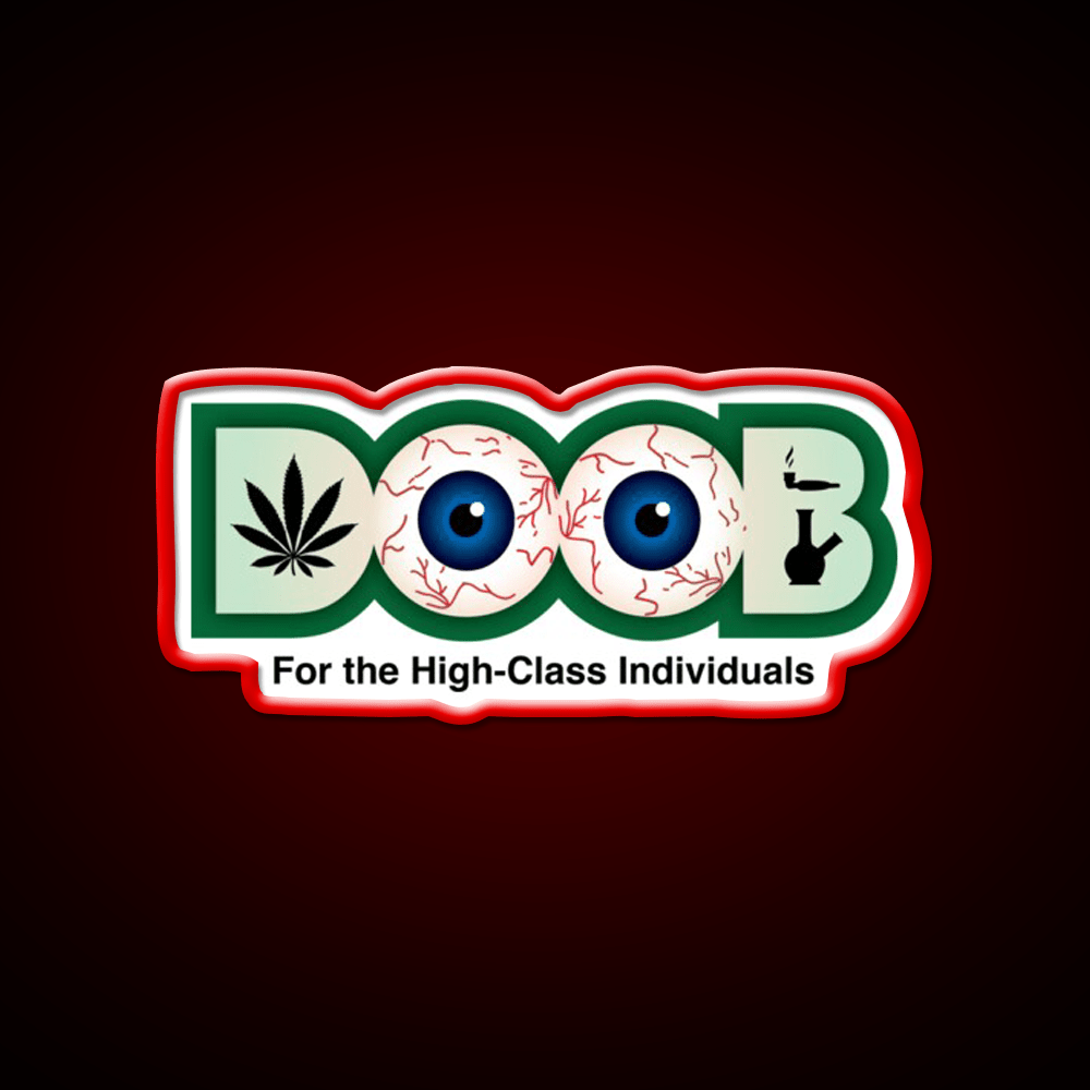 Doob Original Hemp Inspired Green Leaf Led Neon Sign Rgb Color - Shineneon