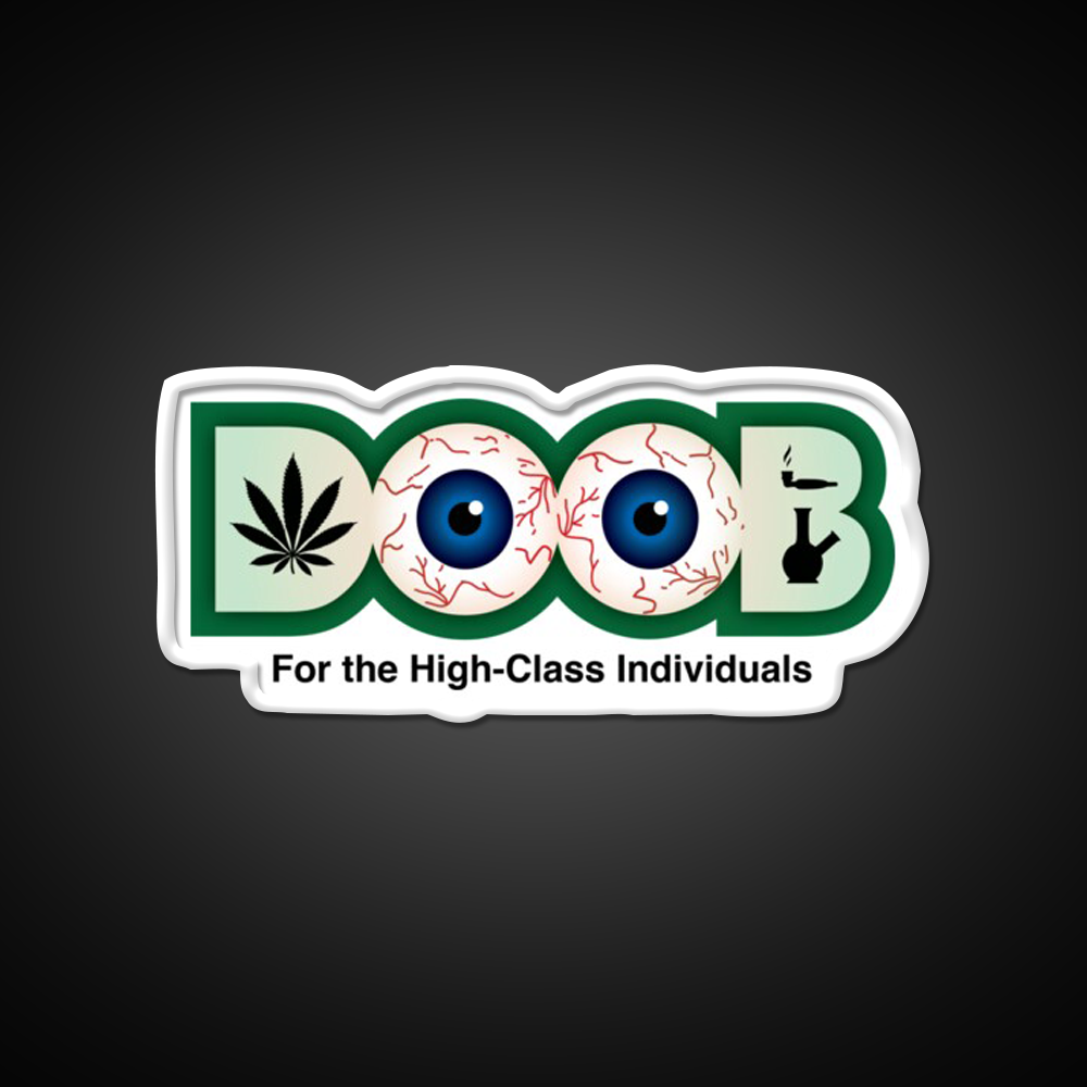 Doob Original Hemp Inspired Green Leaf Led Neon Sign Rgb Color