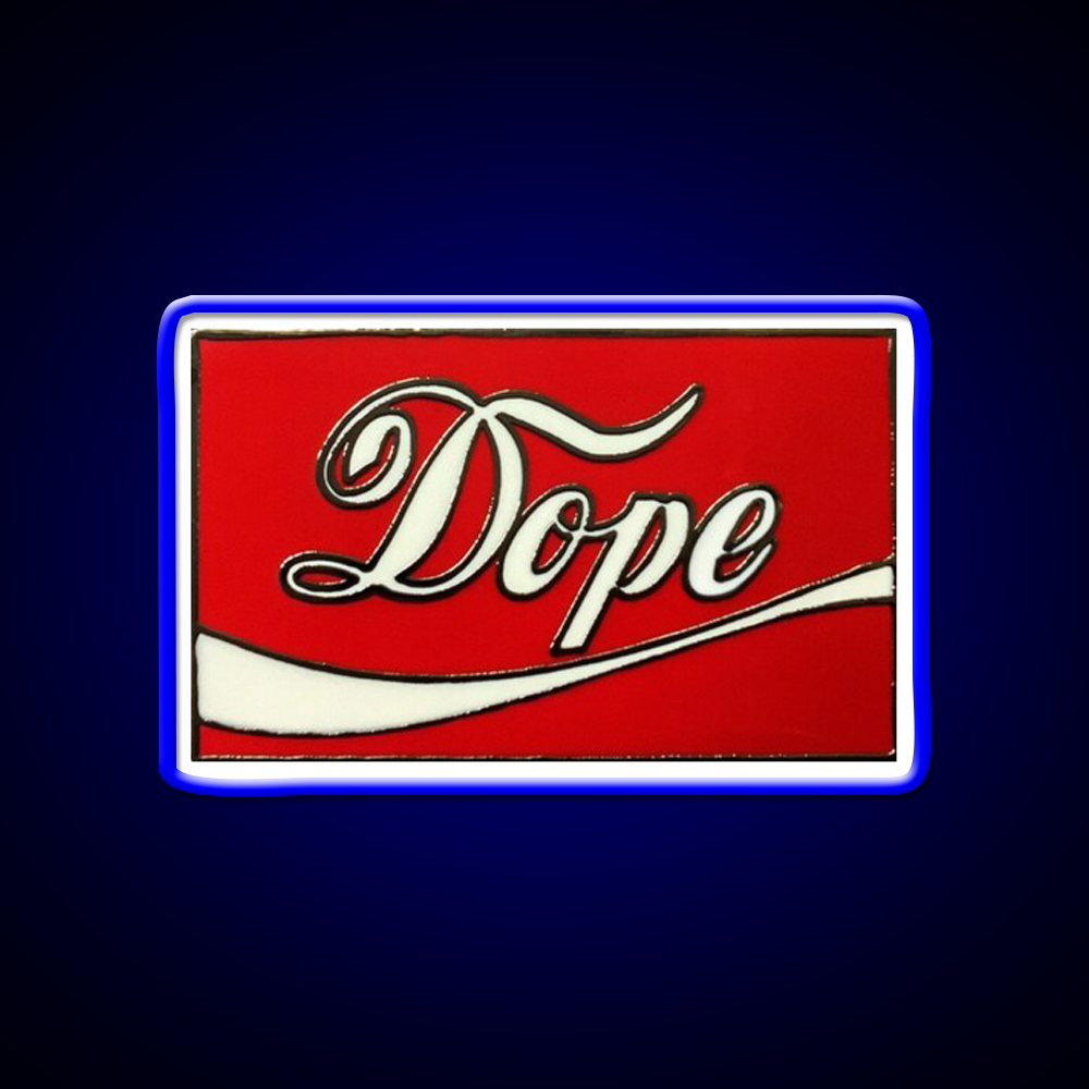 Dope Coke Logo Hemp Inspired Green Leaf Led Neon Sign Rgb Color