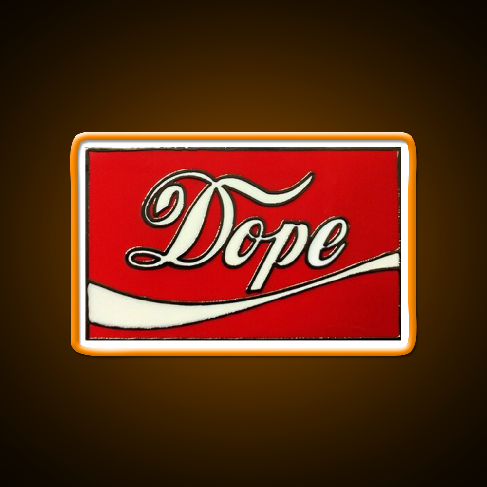 Dope Coke Logo Hemp Inspired Green Leaf Led Neon Sign Rgb Color