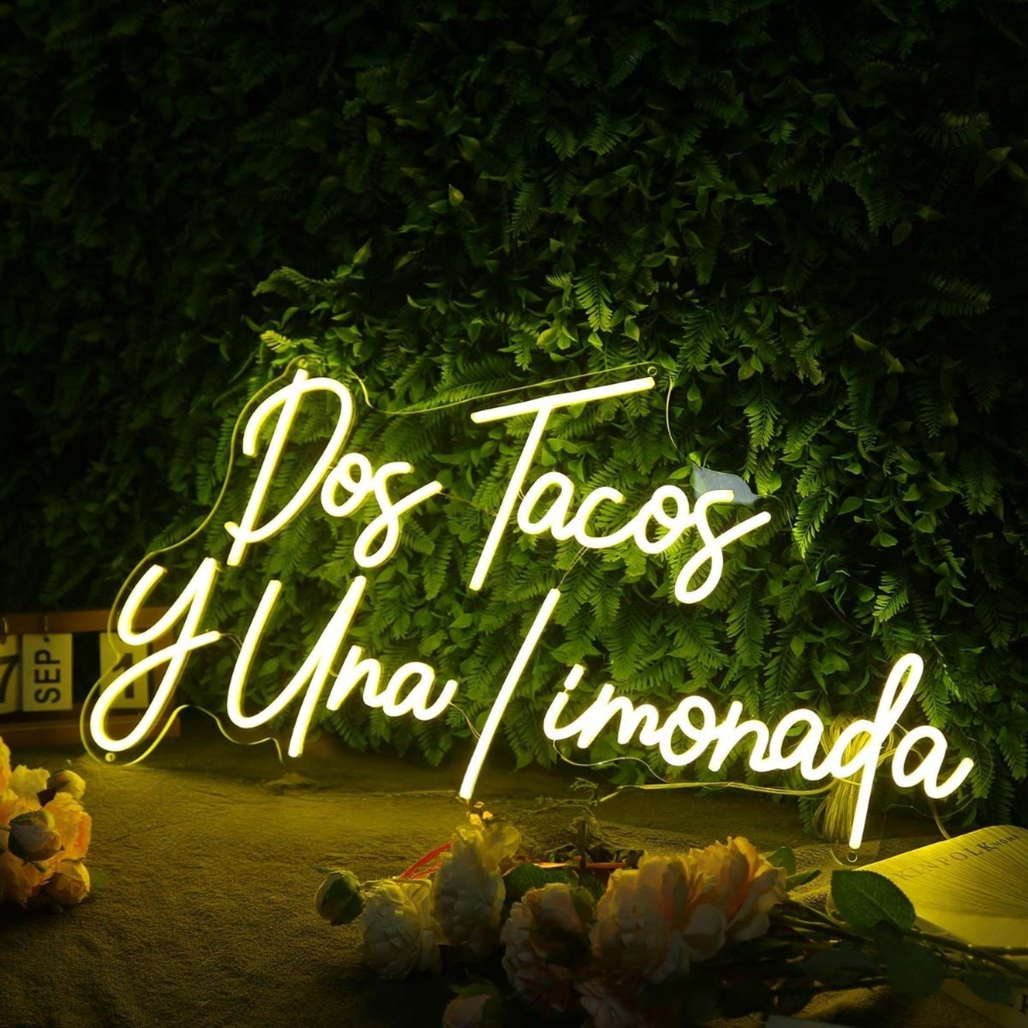 Dos Tacos Y Una Limonada Yellow Led Neon Sign - Shineneon