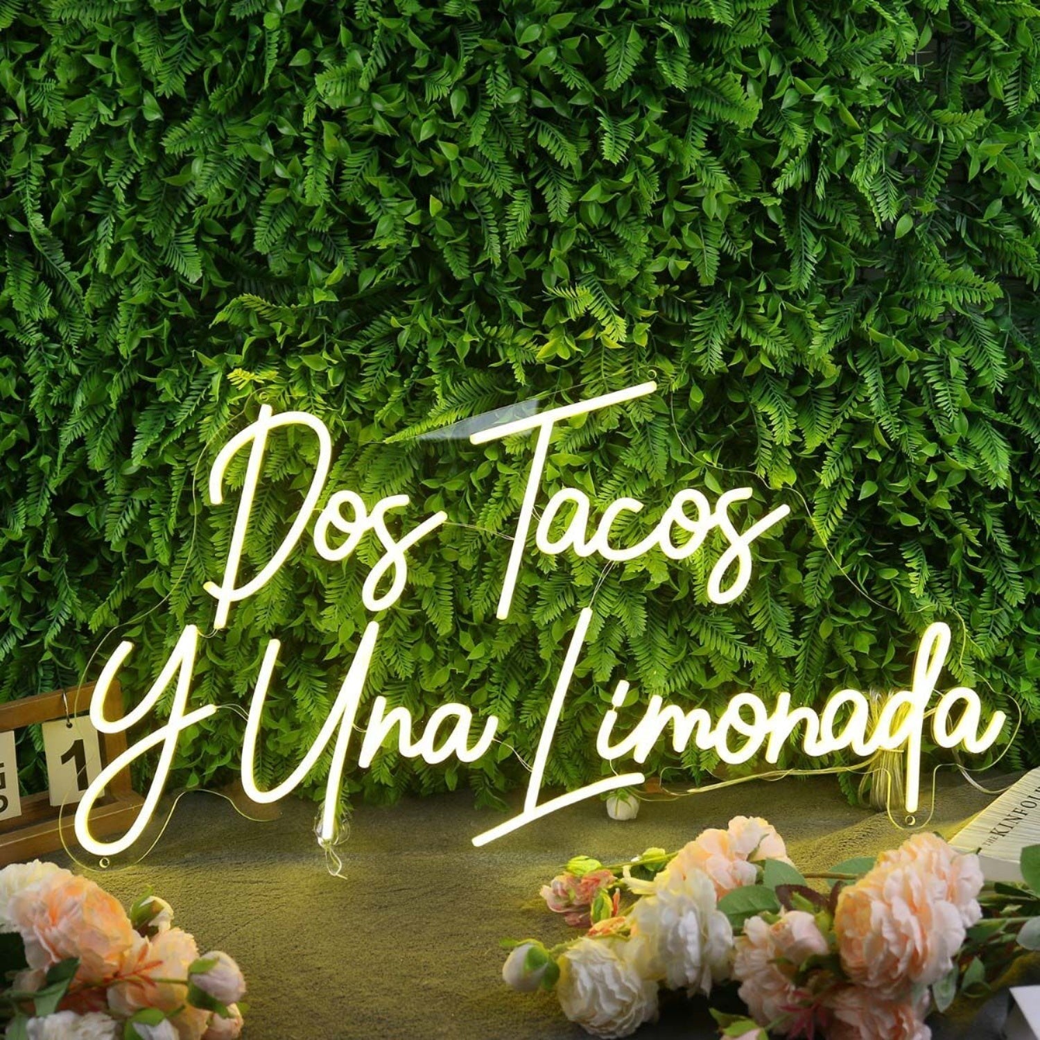 Dos Tacos Y Una Limonada Yellow Led Neon Sign - Shineneon