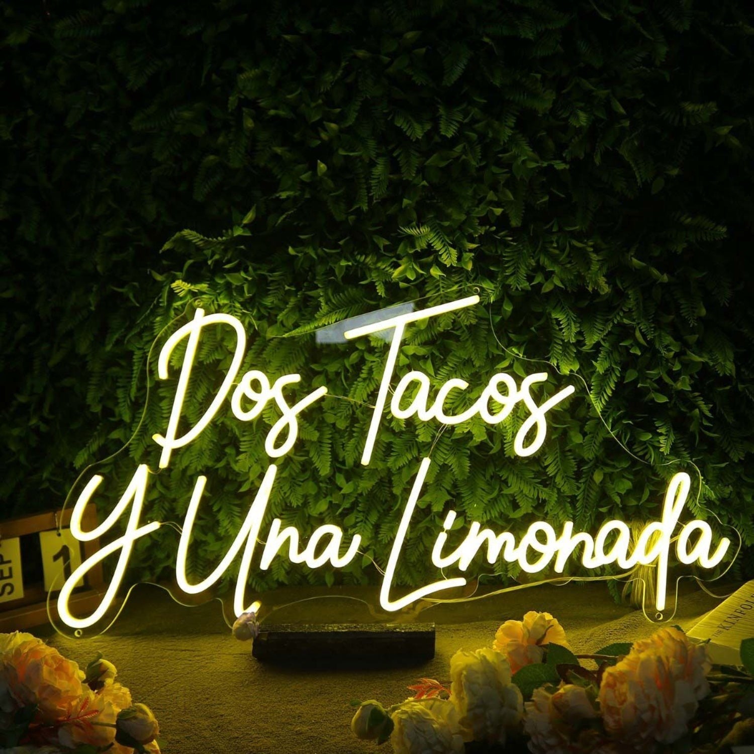 Dos Tacos Y Una Limonada Yellow Led Neon Sign - Shineneon