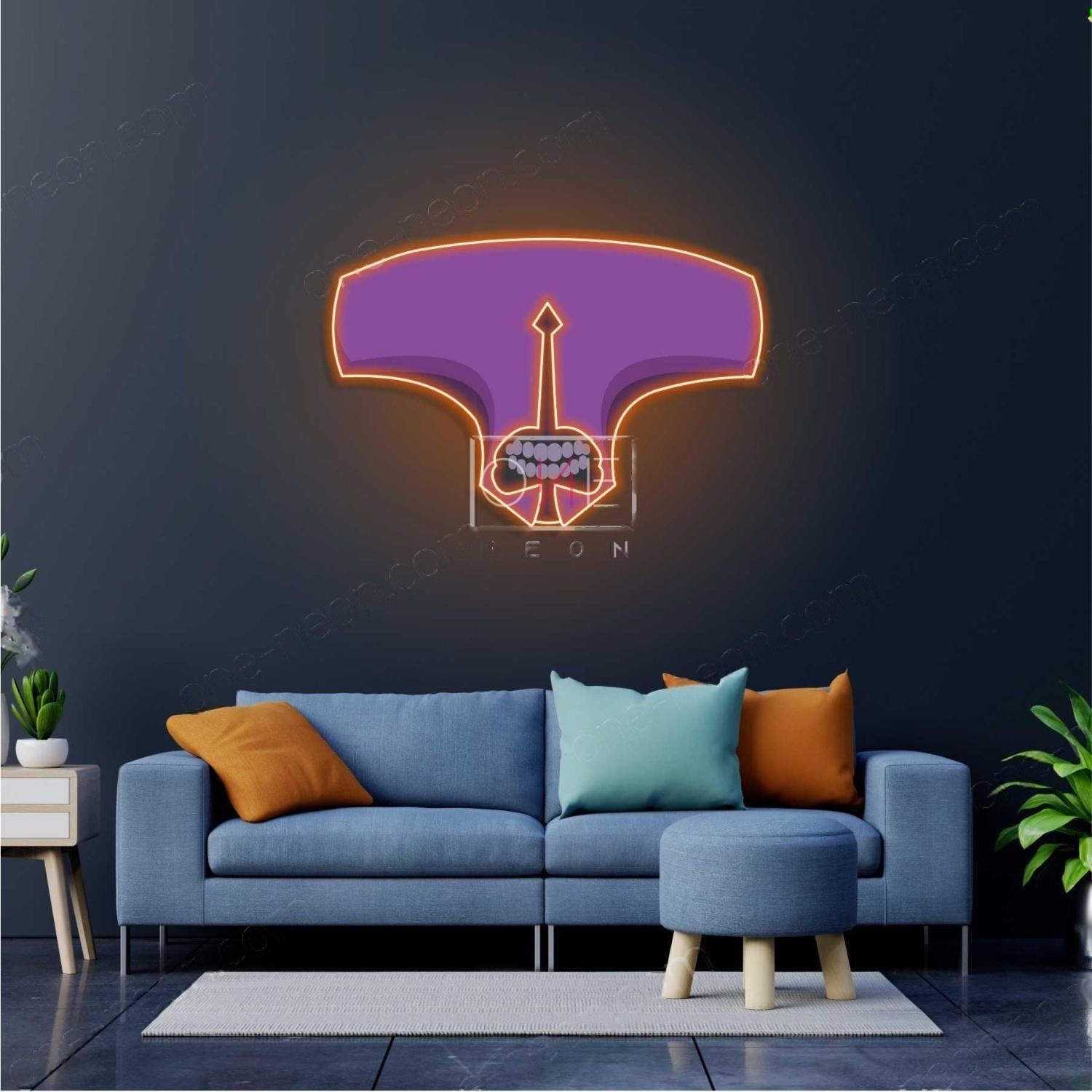 Dota 2 Faceless Void Cyber Teal-Purple Led Neon Sign For Gaming Room Decor | Shineneon