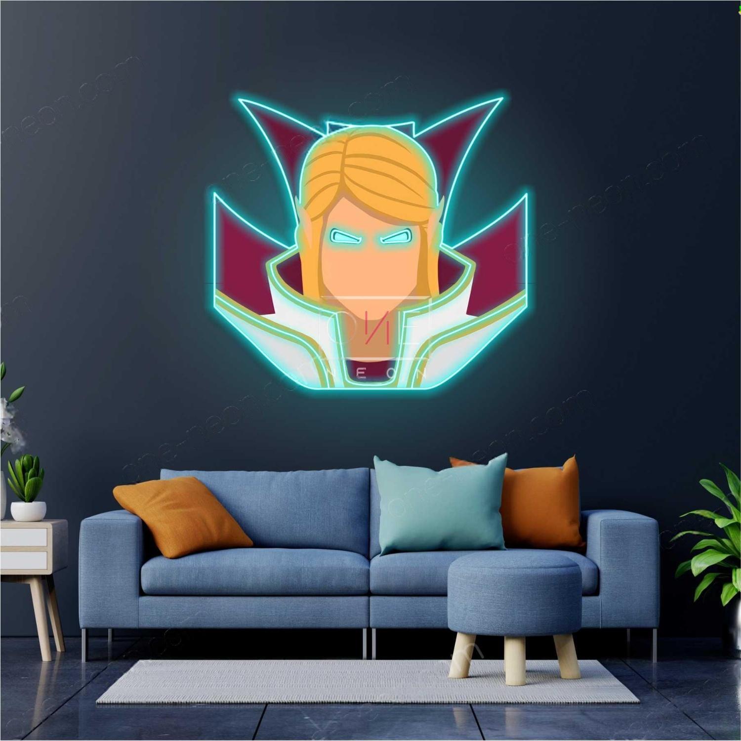 Dota 2 Invoker Cartoon Led Neon Sign Yellow Red White Gaming Room Decor | Shineneon