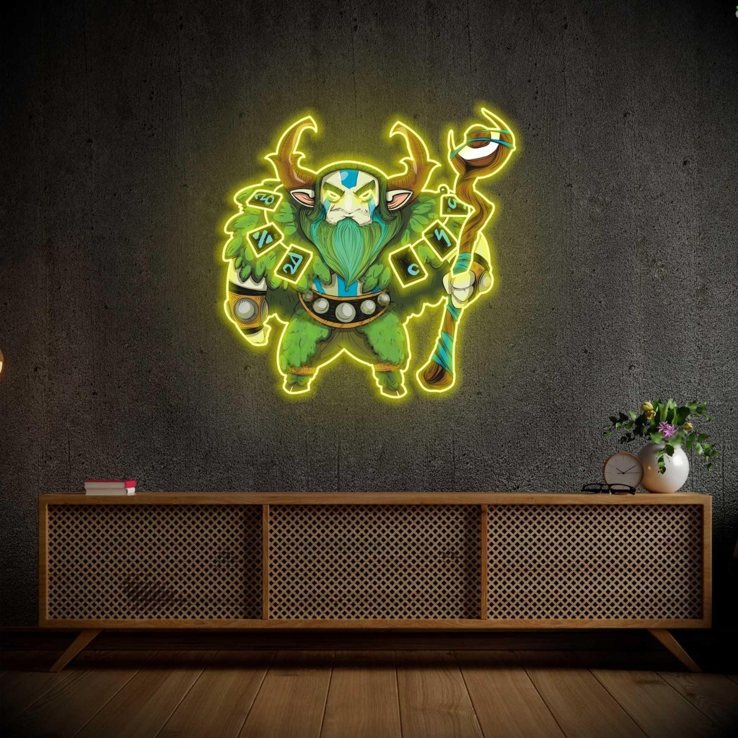 Dota 2 Natures Prophet Teal Fantasy Led Neon Sign For Gaming Room Decor | Shineneon
