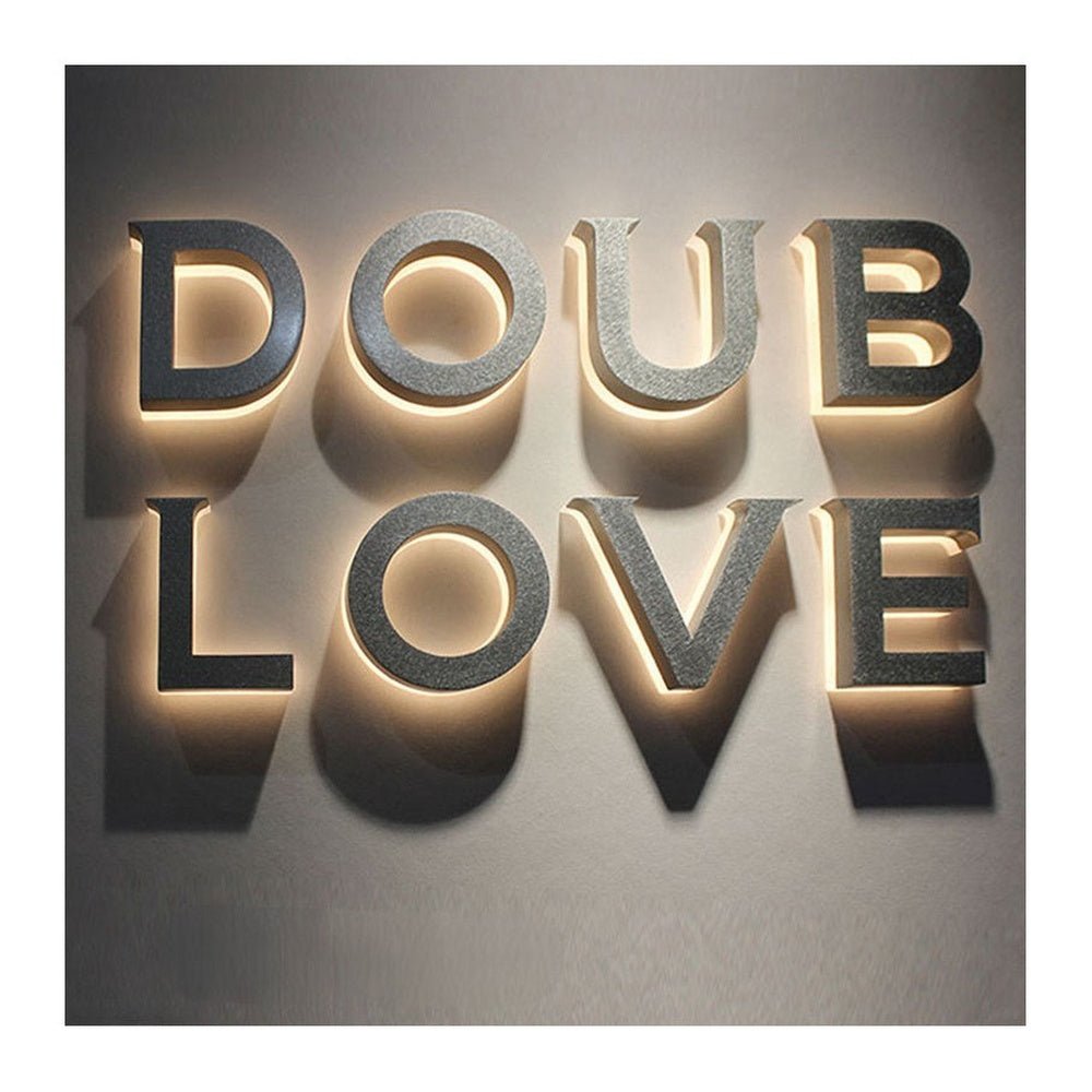 Doub Love 3D Backlit Channel Letters Led Light Sign - Shineneon