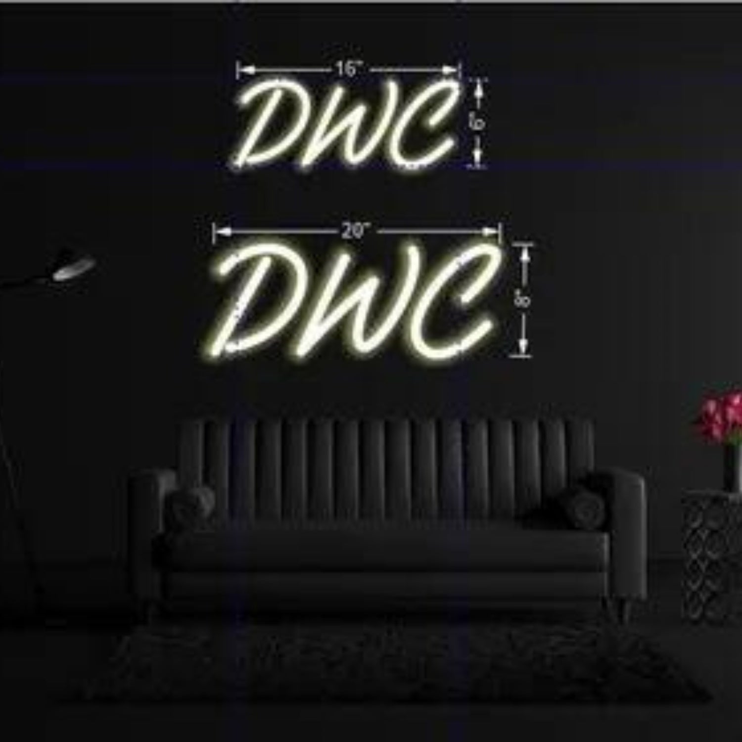 Double Dwc Warm Yellow Led Neon Sign For Indoor Home | Shineneon
