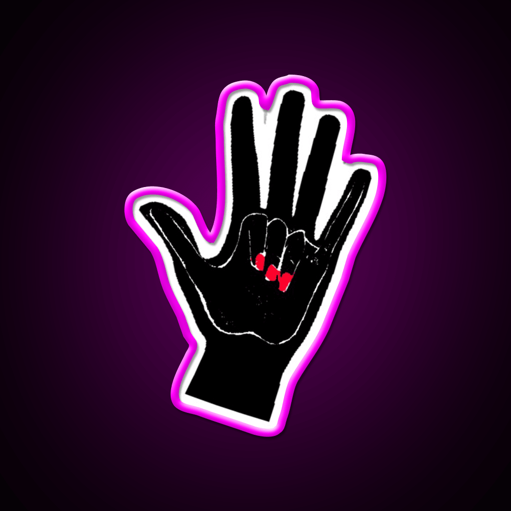 Double Handed Nail Salon Led Neon Sign Rgb Color - Shineneon