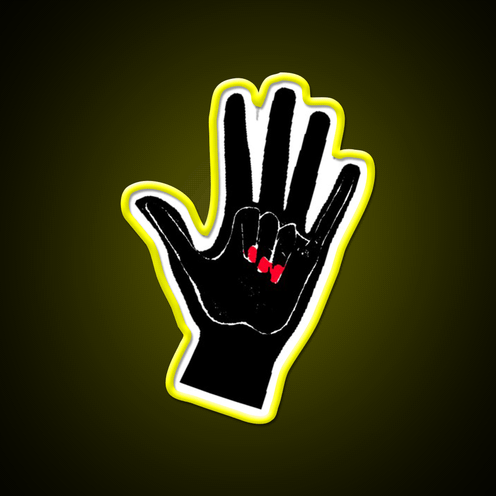 Double Handed Nail Salon Led Neon Sign Rgb Color