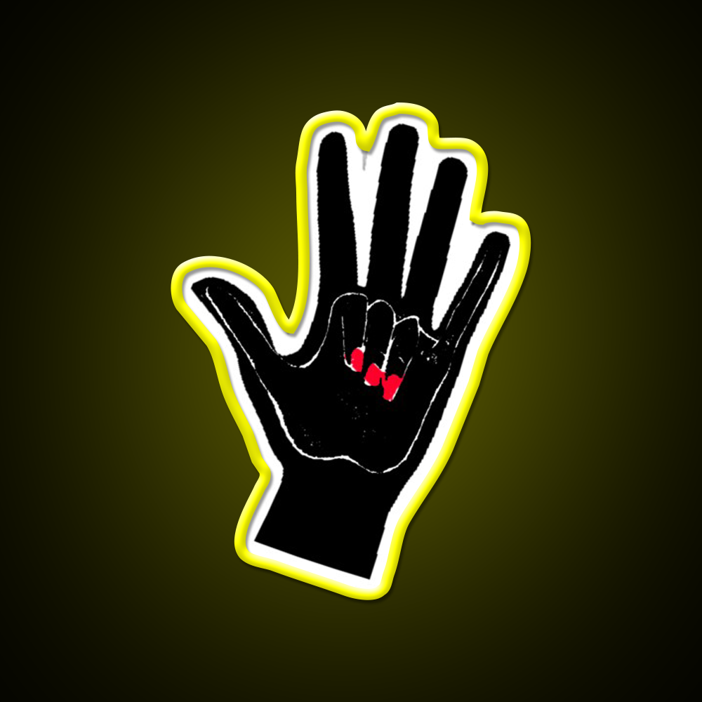 Double Handed Nail Salon Led Neon Sign Rgb Color