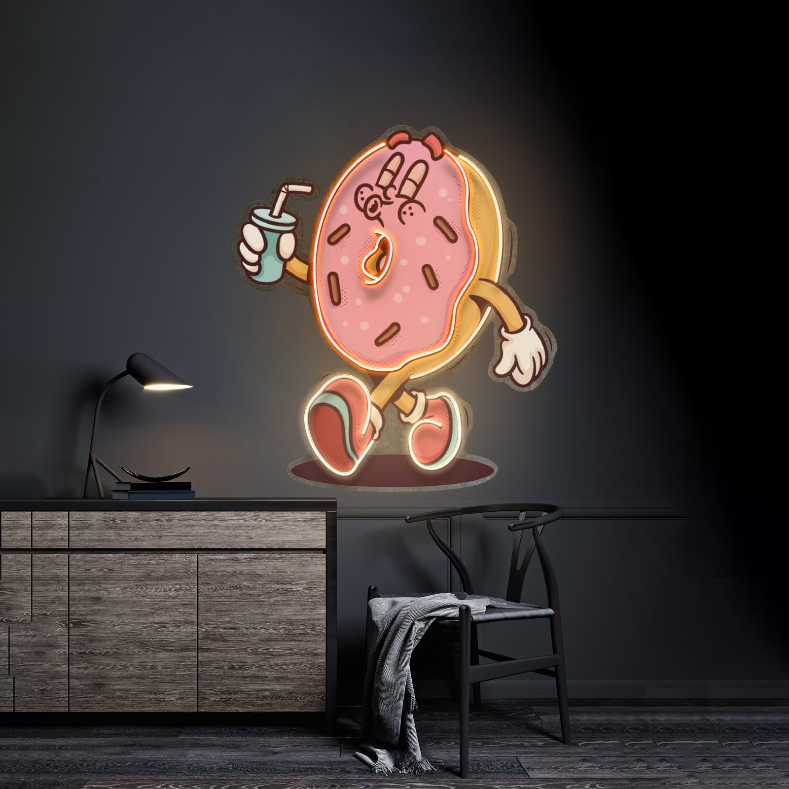 Double Happiness Chinese Words Artistic Design Wall Art Led Signs - Shineneon