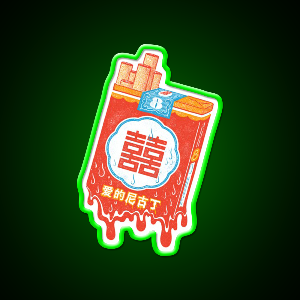 Double Happiness Led Neon Sign Chinese Food Rgb Color