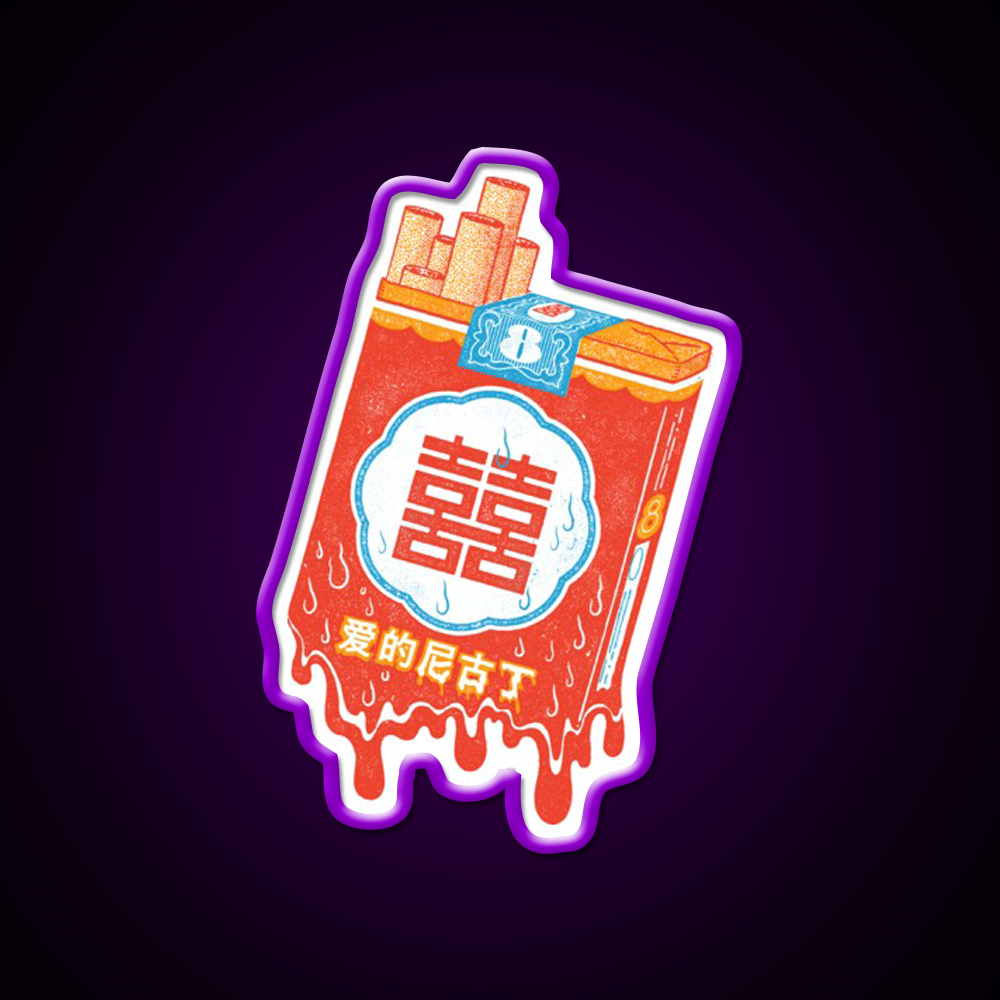 Double Happiness Led Neon Sign Chinese Food Rgb Color