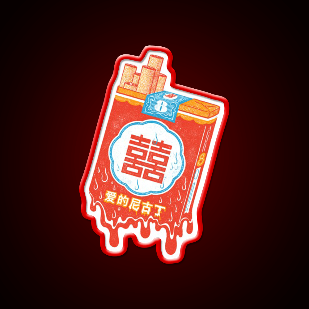 Double Happiness Led Neon Sign Chinese Food Rgb Color - Shineneon