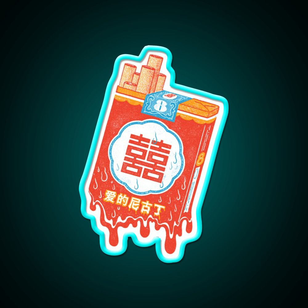 Double Happiness Led Neon Sign Chinese Food Rgb Color - Shineneon