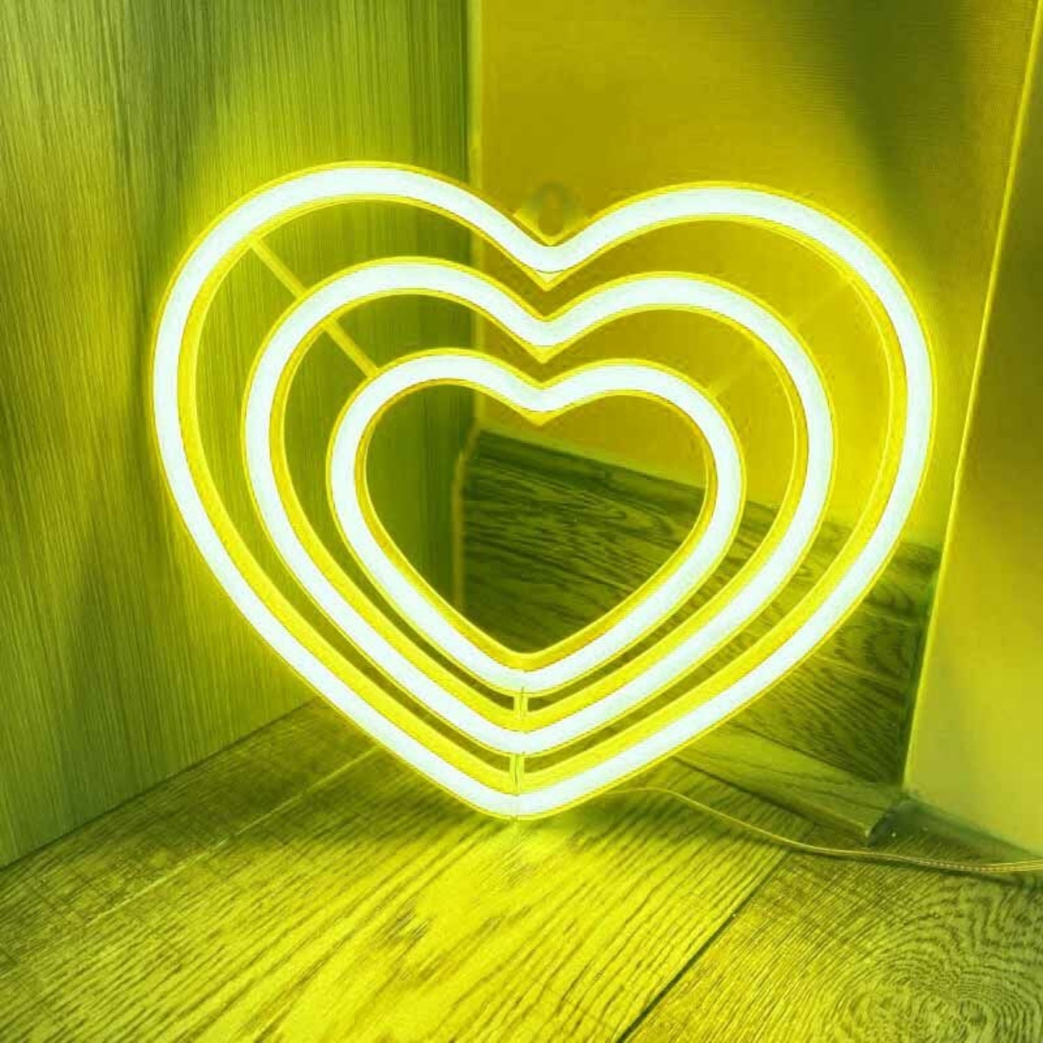 Double Heart Led Neon Sign For Wall Decor | Shineneon