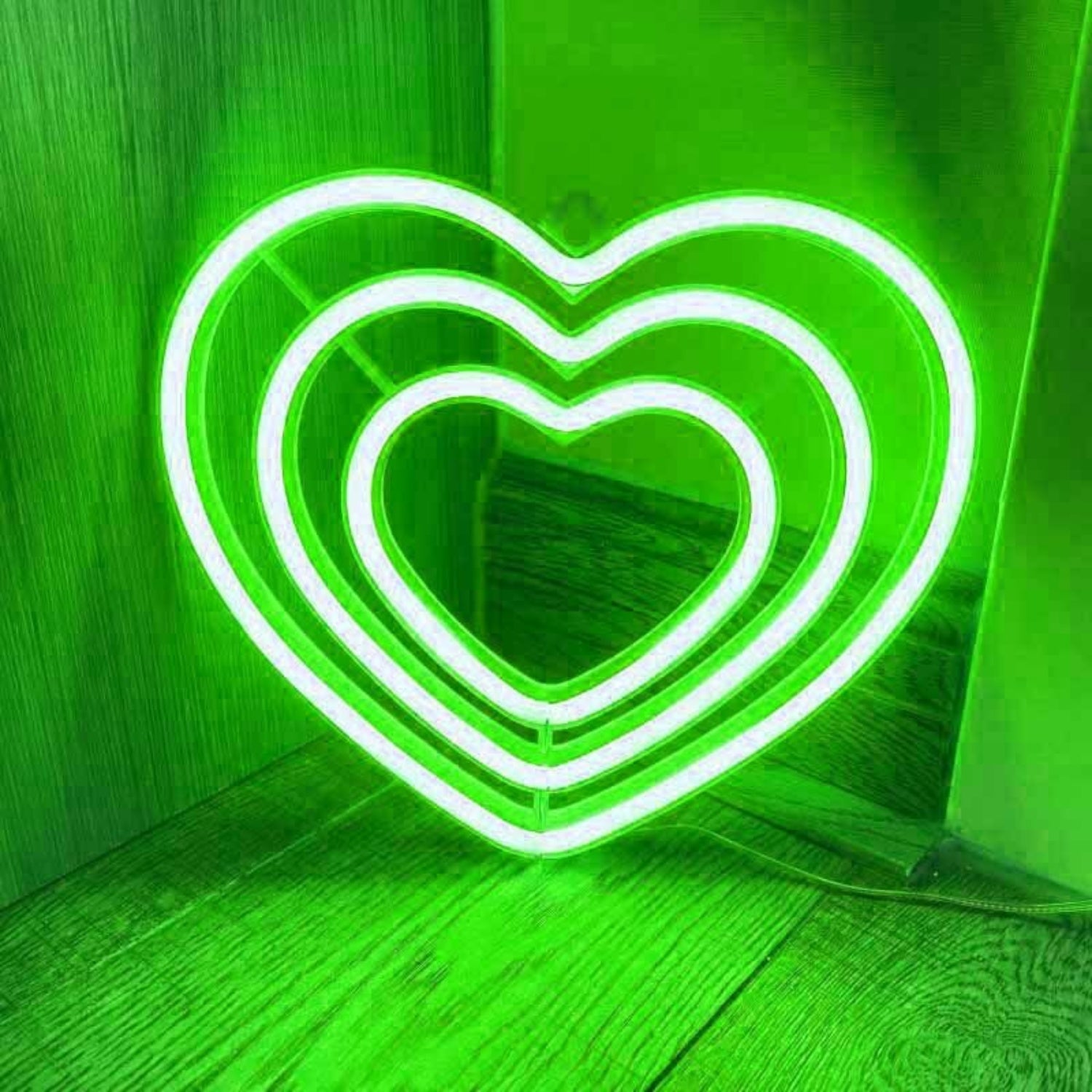 Double Heart Led Neon Sign For Wall Decor | Shineneon