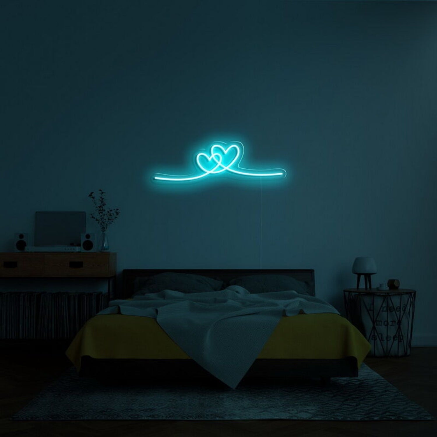 Double Heart Neon Sign For Romantic Decor | Shineneon