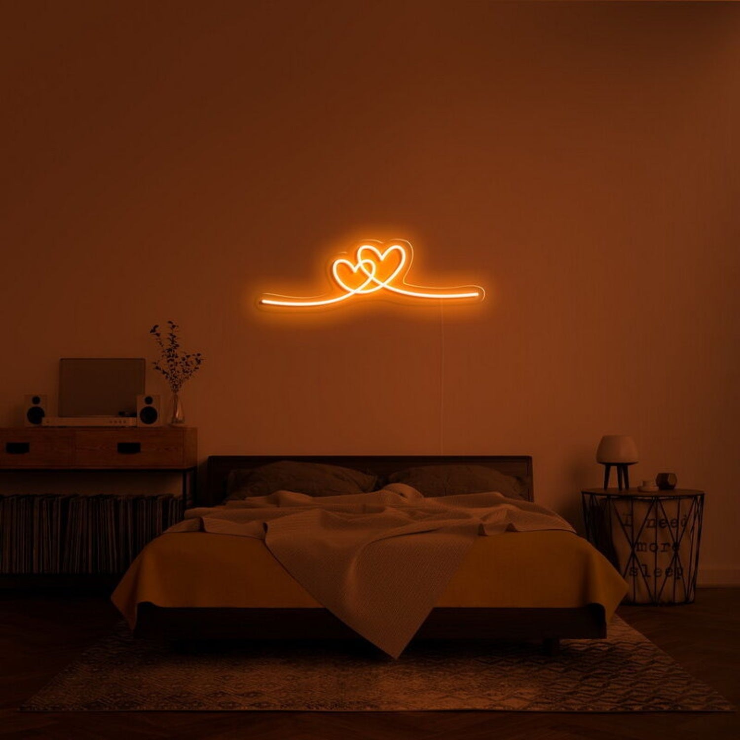 Double Heart Neon Sign For Romantic Decor | Shineneon