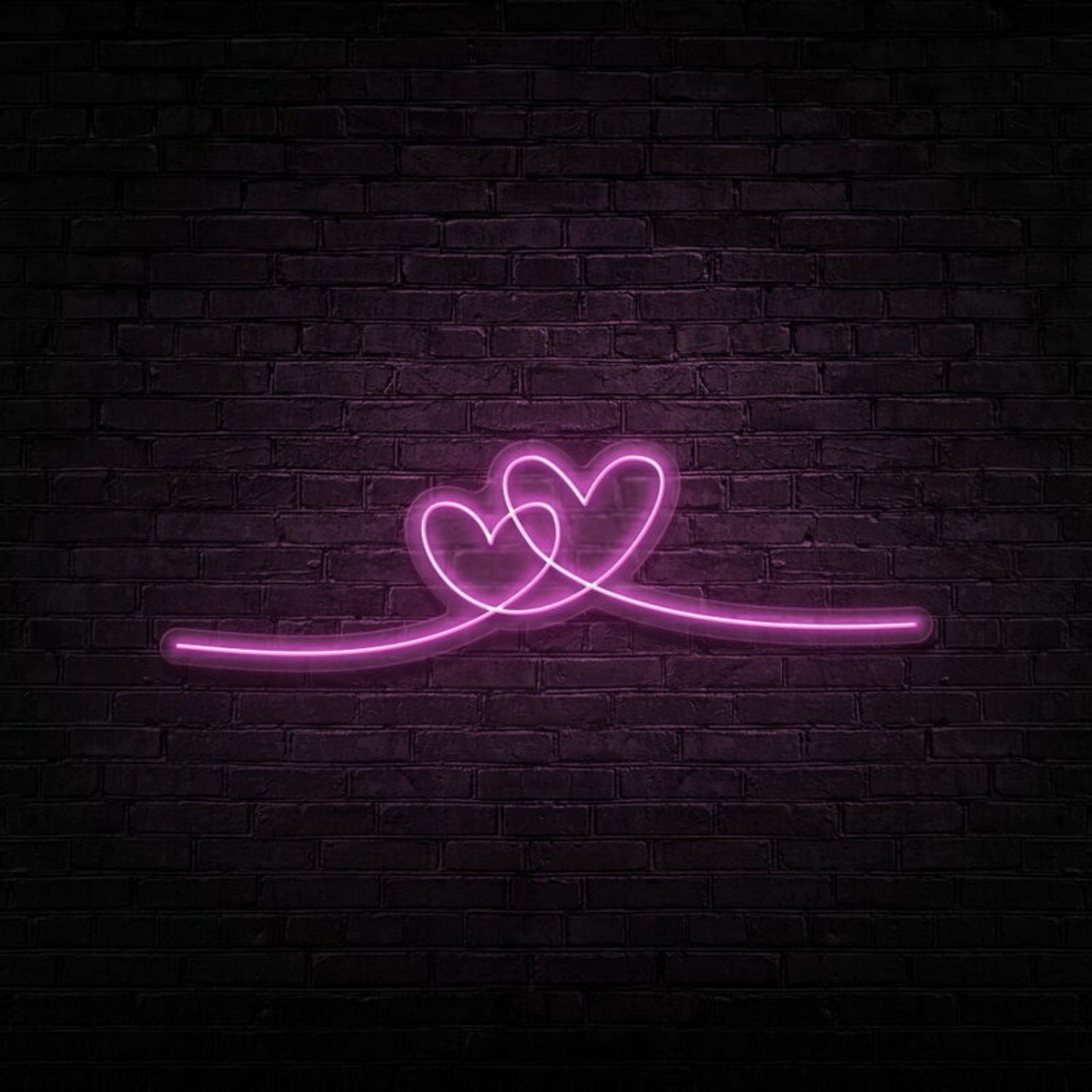 Double Heart Neon Sign Perfect For Romantic And Loving Spaces | Shineneon