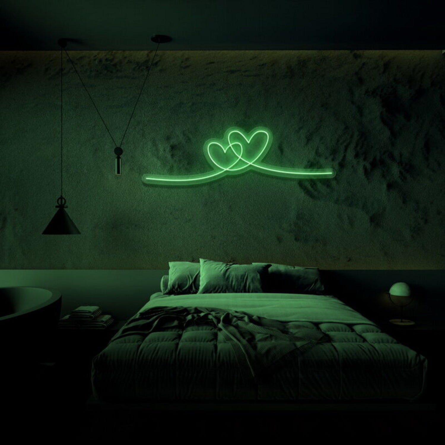 Double Heart Neon Sign Perfect For Romantic And Loving Spaces | Shineneon