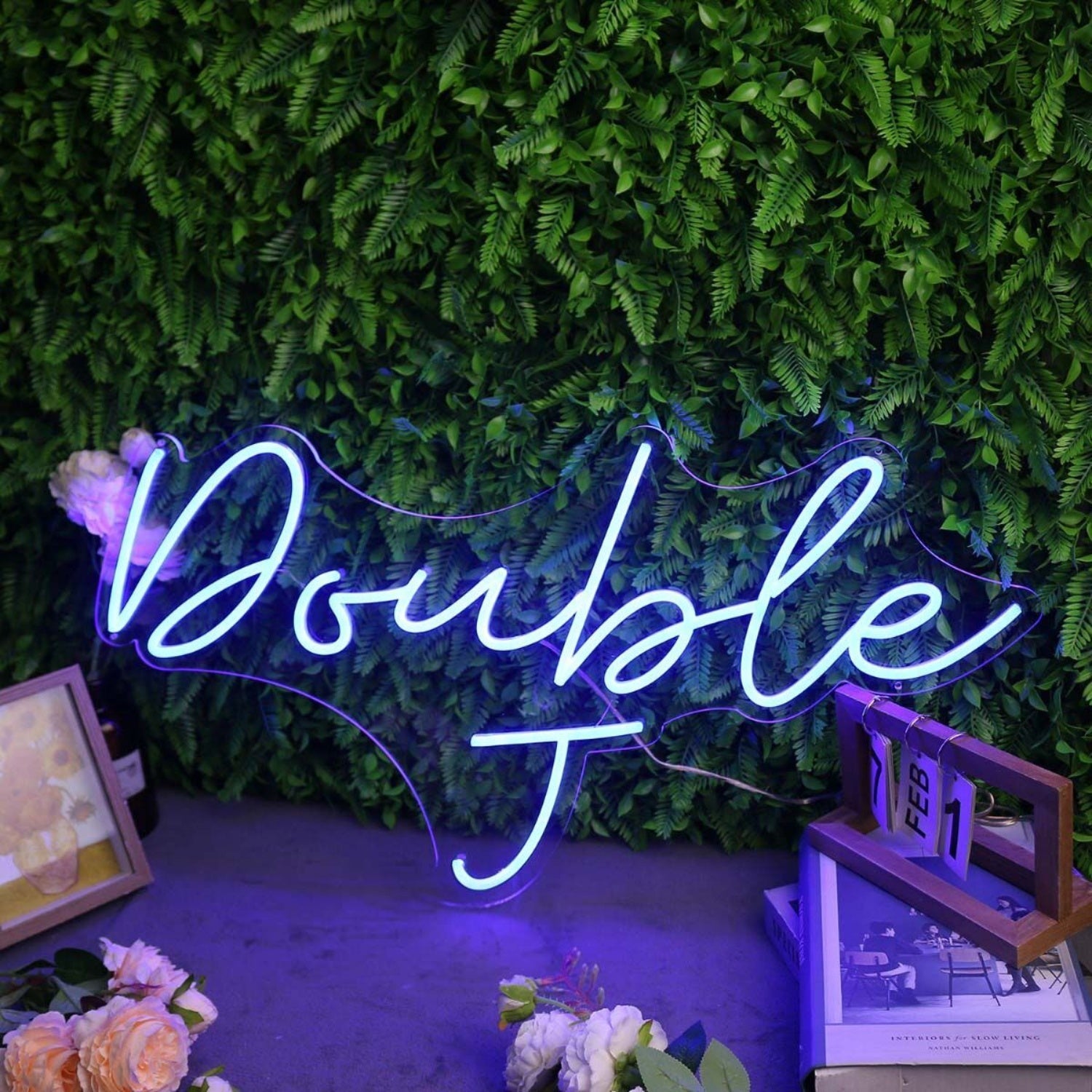Double J Blue Led Neon Sign - Shineneon