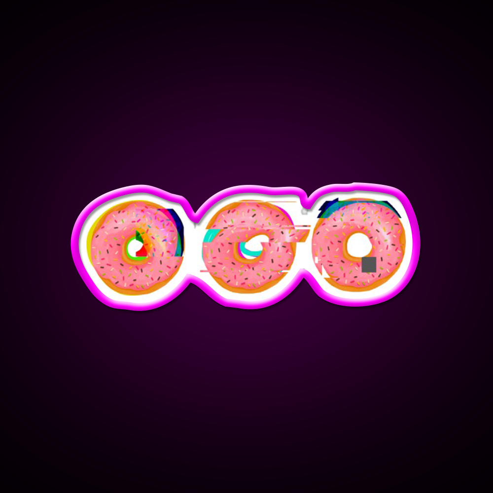 Doughnut Snack Food Led Neon Sign Rgb Color