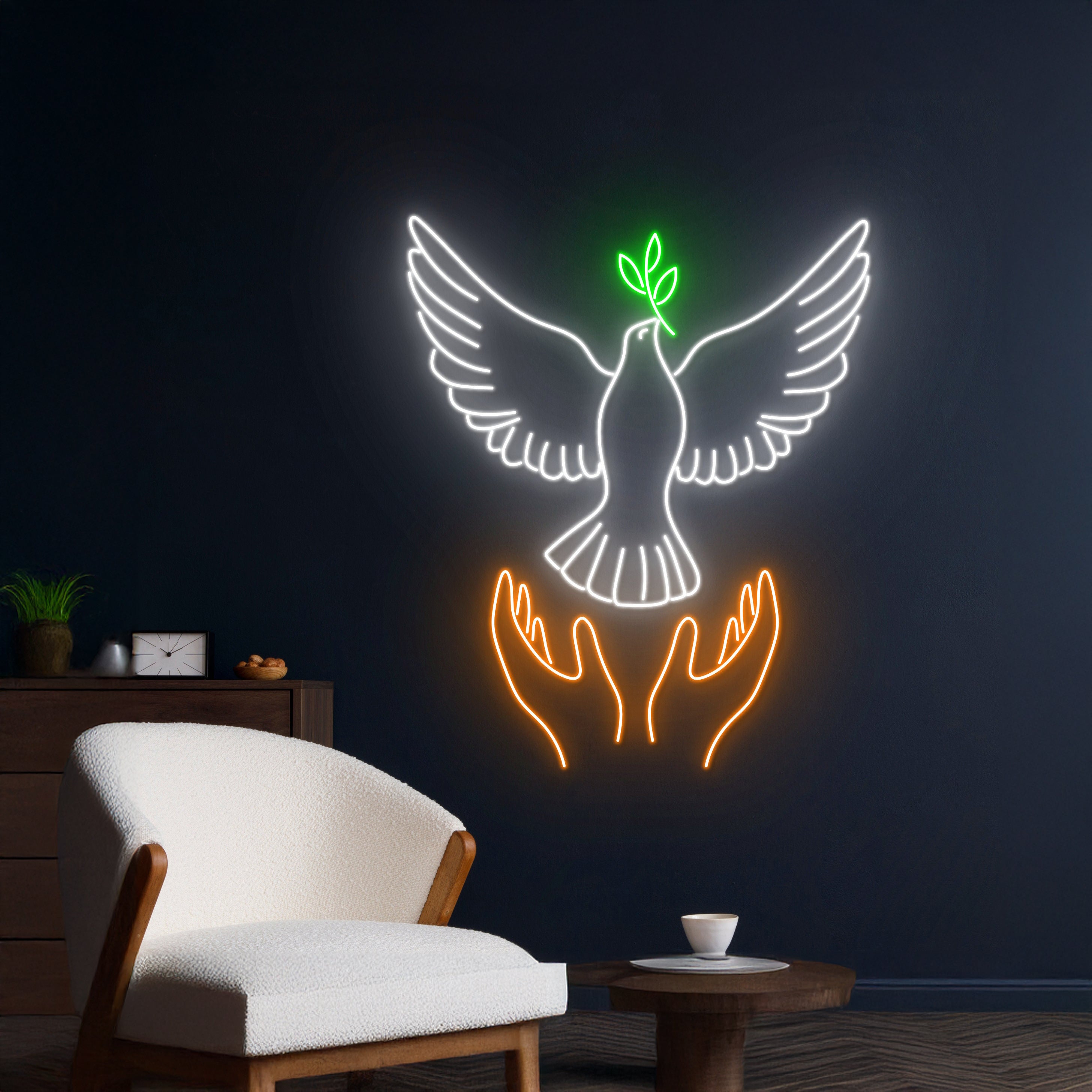 Dove Neon Sign Peace Bird Neon Light | Shineneon