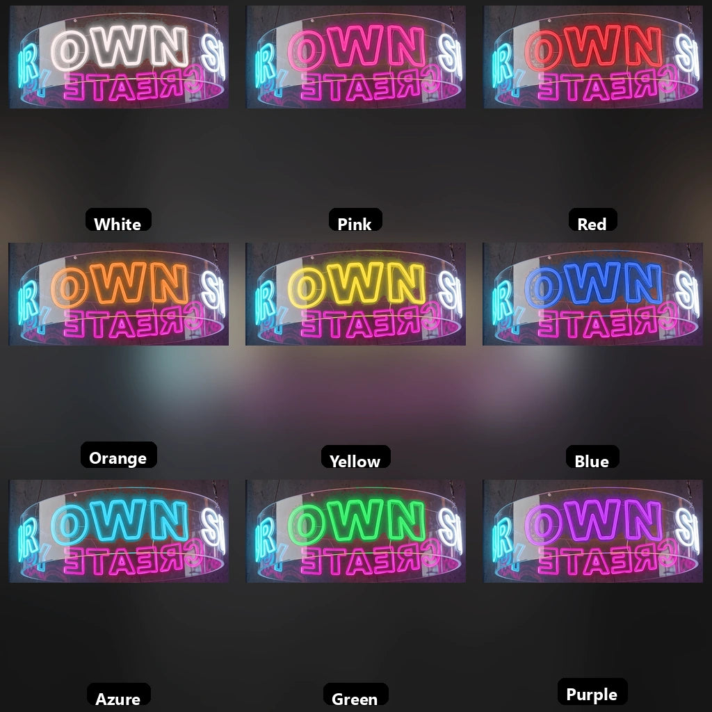 Downtown Theatre Wall Decor LED Neon Sign - 05 Color Grid
