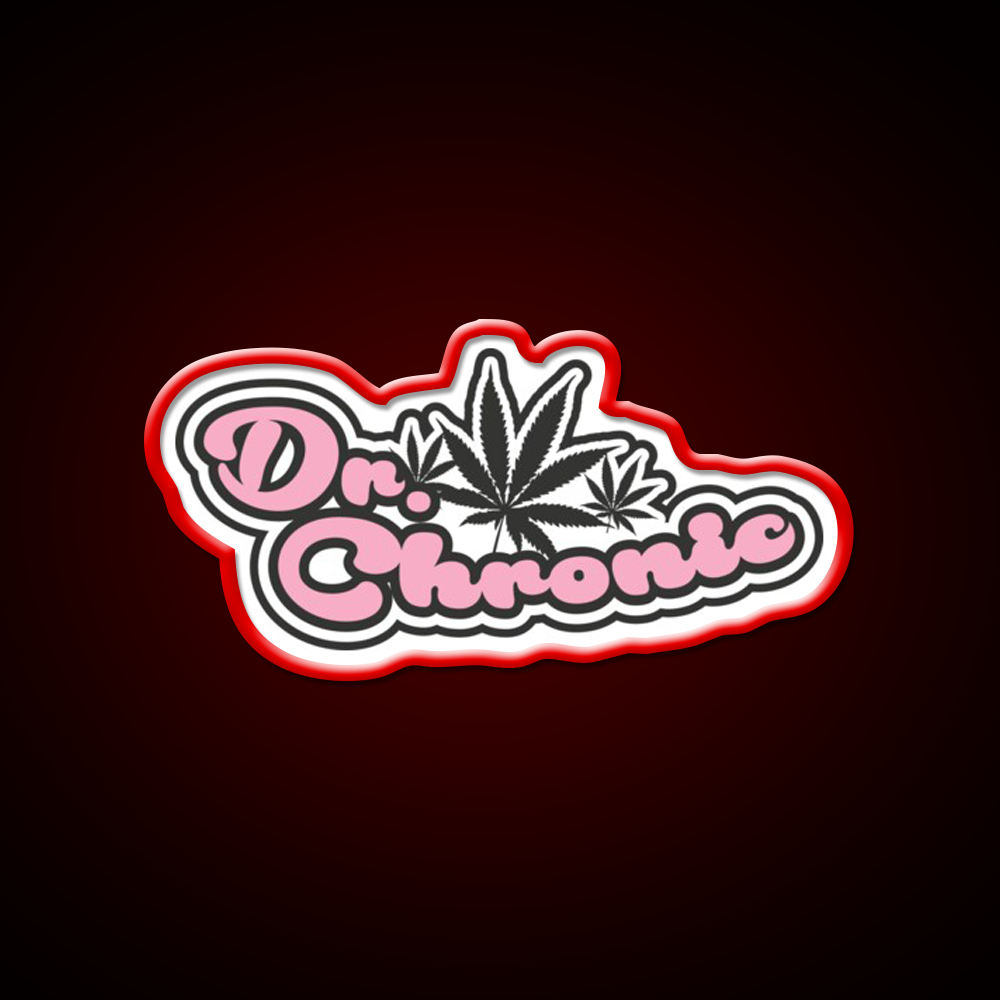 Dr Chronic Seeds Hemp Inspired Green Leaf Led Neon Sign Rgb Color