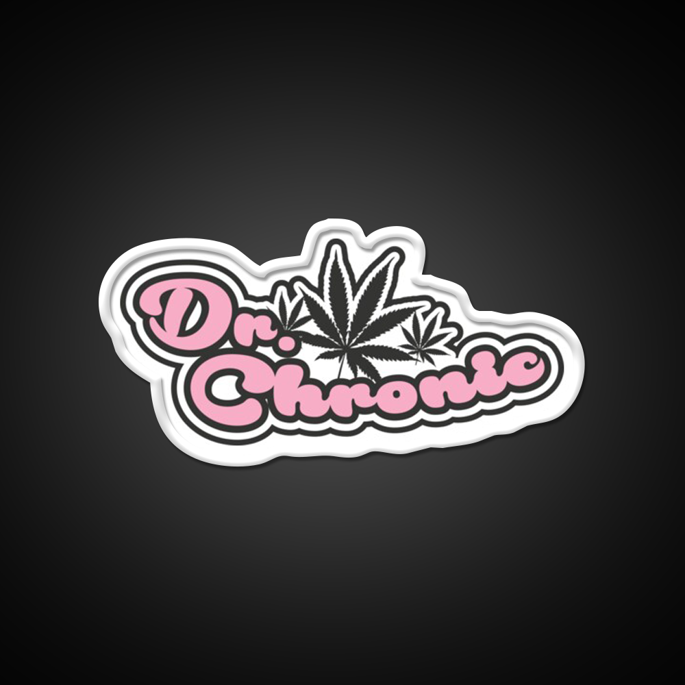 Dr Chronic Seeds Hemp Inspired Green Leaf Led Neon Sign Rgb Color