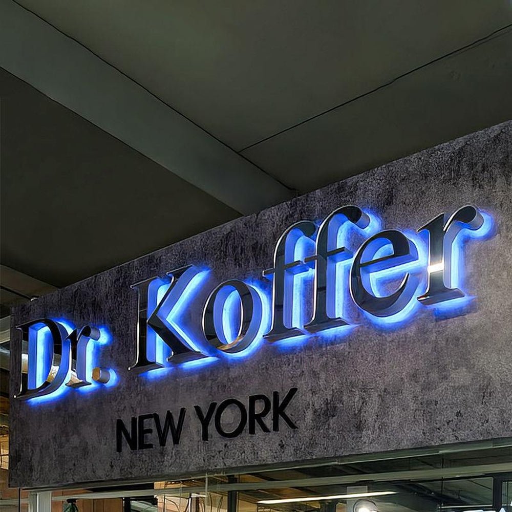 Dr Koffer 3D Backlit Letters Business Metal Led Sign - Shineneon