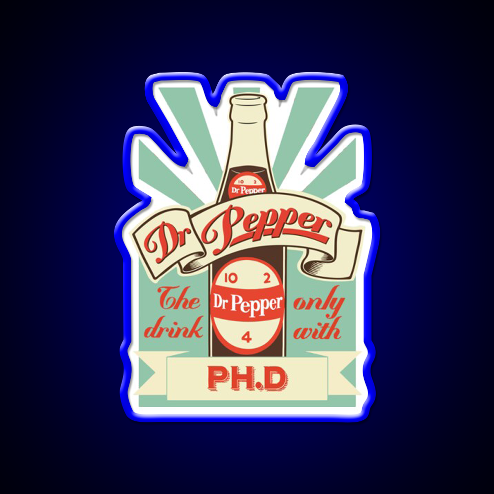 Dr Pepper Bottle Fast Food Led Neon Sign For Burger Place Rgb Color