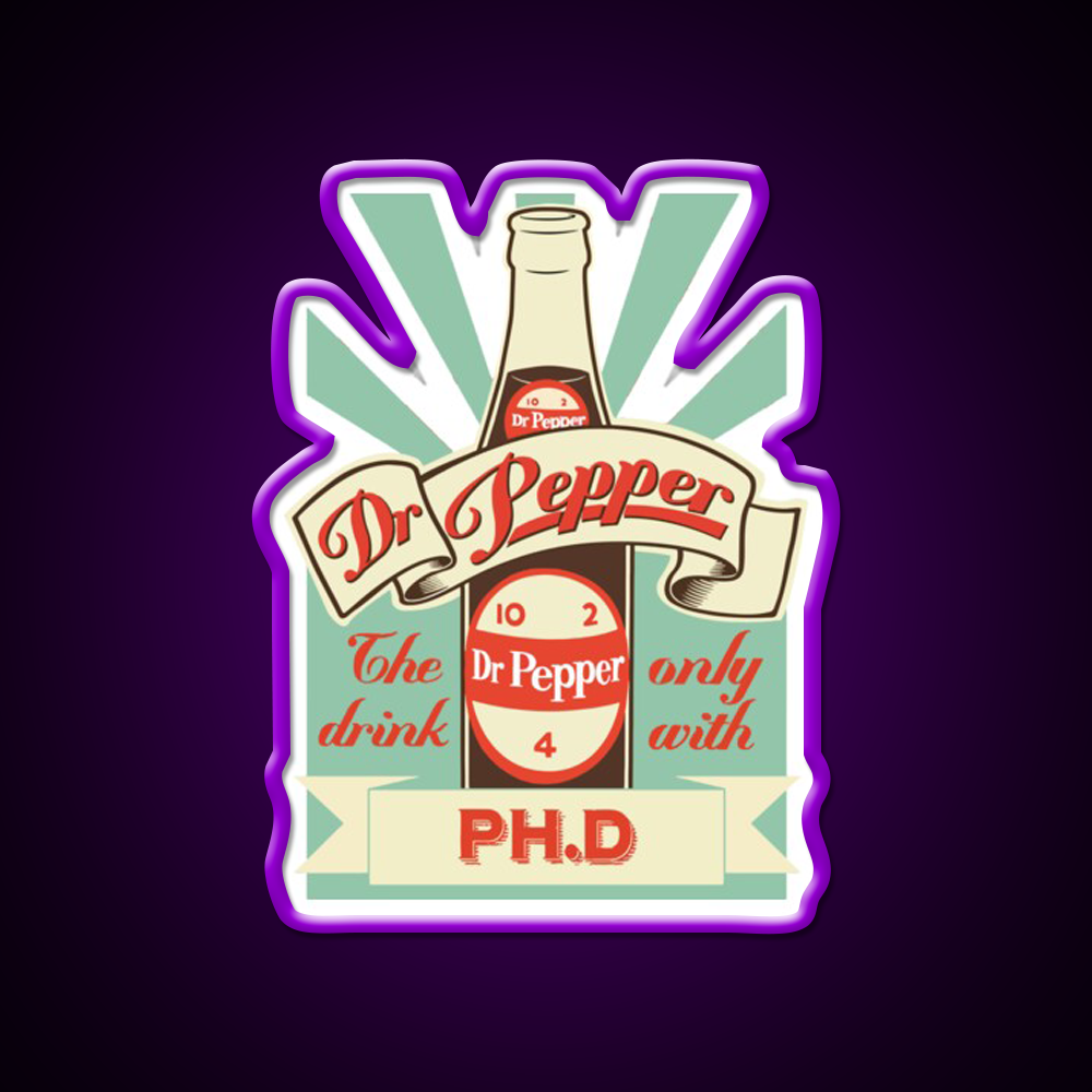 Dr Pepper Bottle Fast Food Led Neon Sign For Burger Place Rgb Color