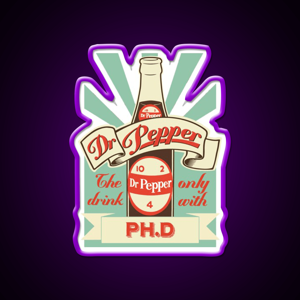 Dr Pepper Bottle Fast Food Led Neon Sign For Burger Place Rgb Color - Shineneon
