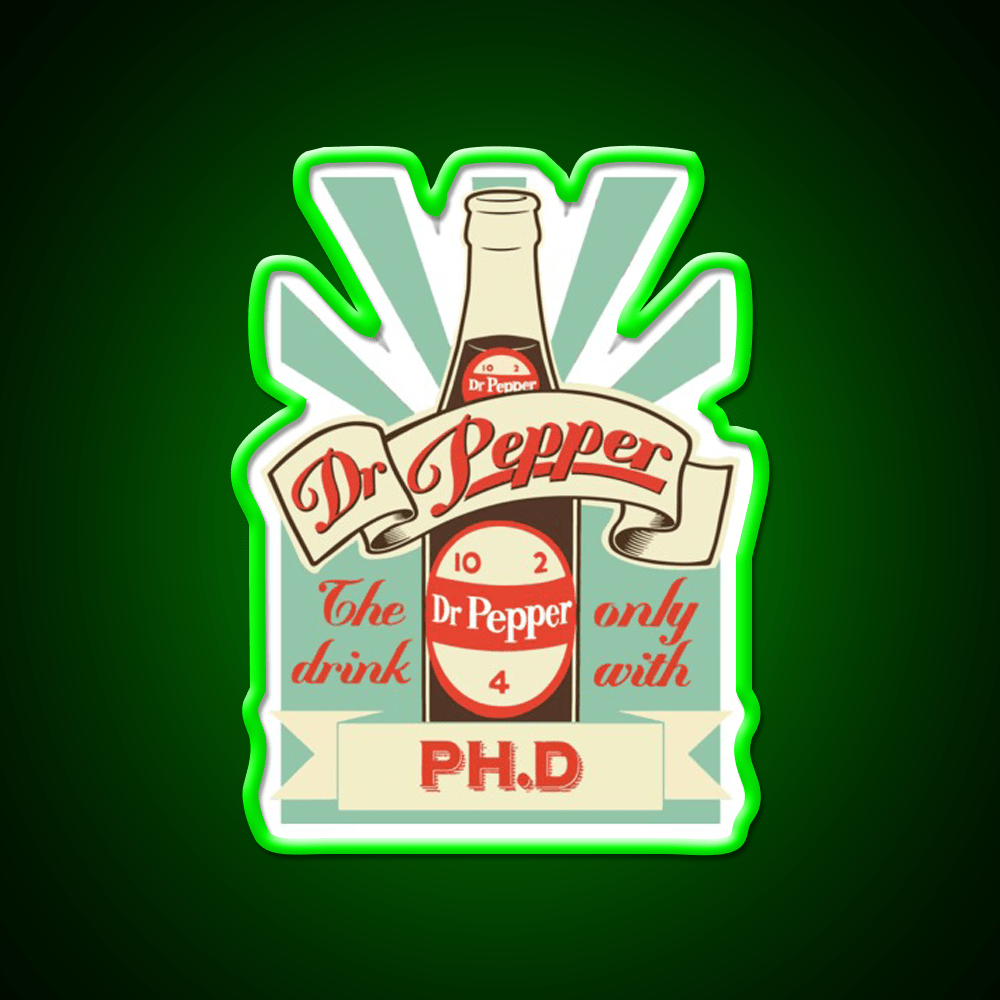 Dr Pepper Bottle Fast Food Led Neon Sign For Burger Place Rgb Color - Shineneon