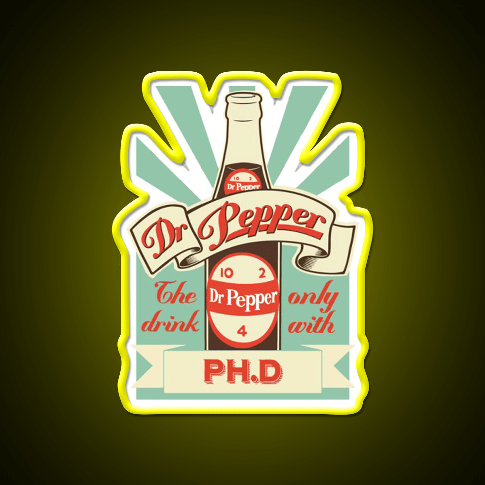Dr Pepper Bottle Fast Food Led Neon Sign For Burger Place Rgb Color - Shineneon