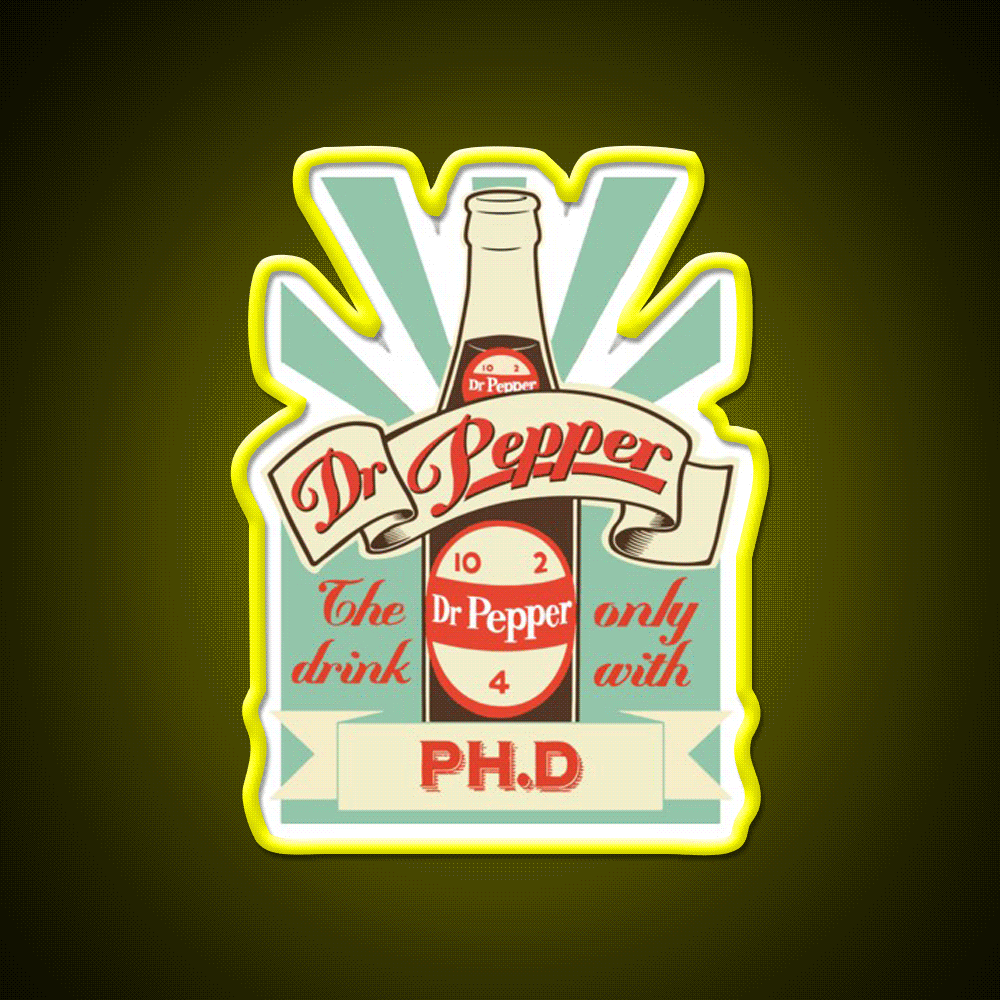 Dr Pepper Bottle Fast Food Led Neon Sign For Burger Place Rgb Color