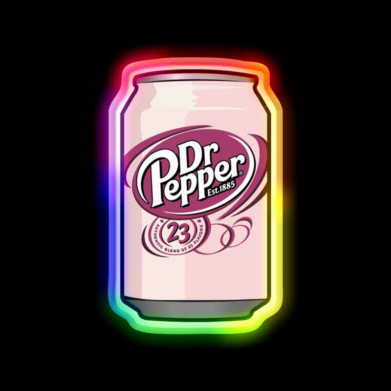 Dr Pepper Snack Food Led Neon Sign Rgb Color