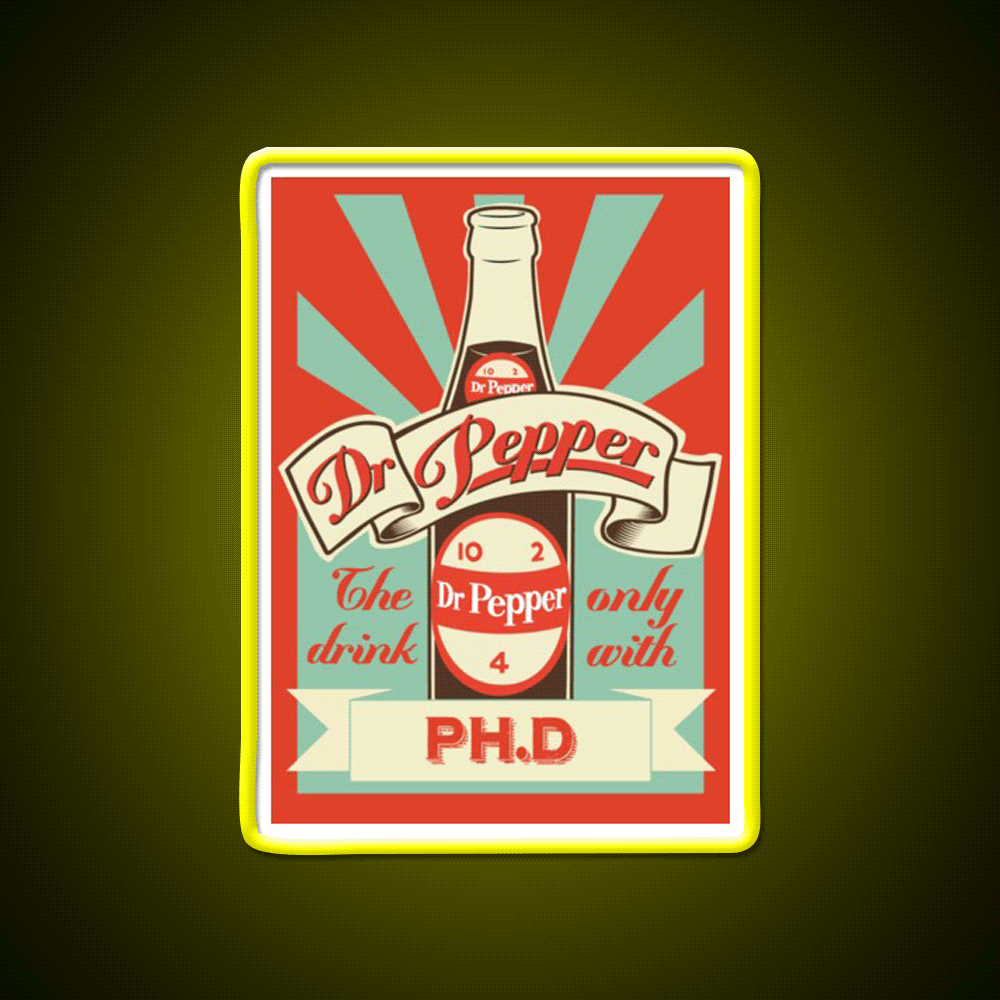 Dr Pepper Vintage Beer Bar Decor Led Neon Sign Rgb Color